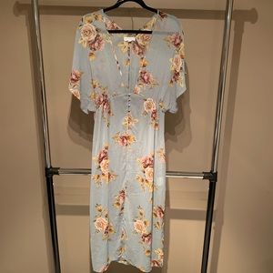 coco+jaimeson Long Floral Kimono - Size Large